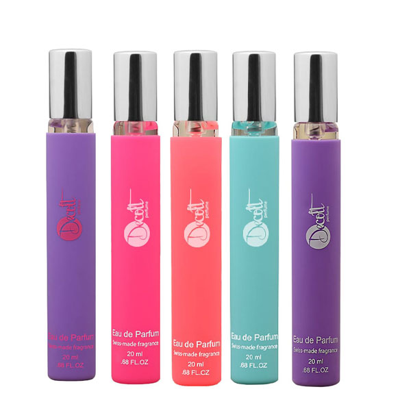 عطر جیبی زنانه دکلت مدل princess حجم 20 میلی لیتر مجموعه 5 عددی