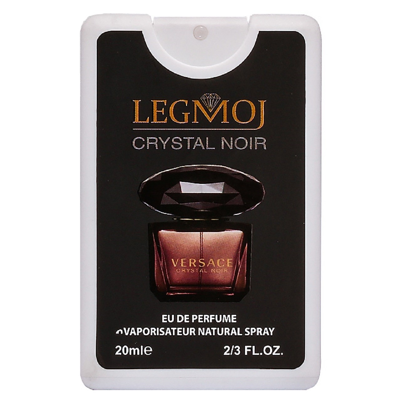 عطر جیبی زنانه لگموج مدل versace crystal noir حجم 20 میلی لیتر