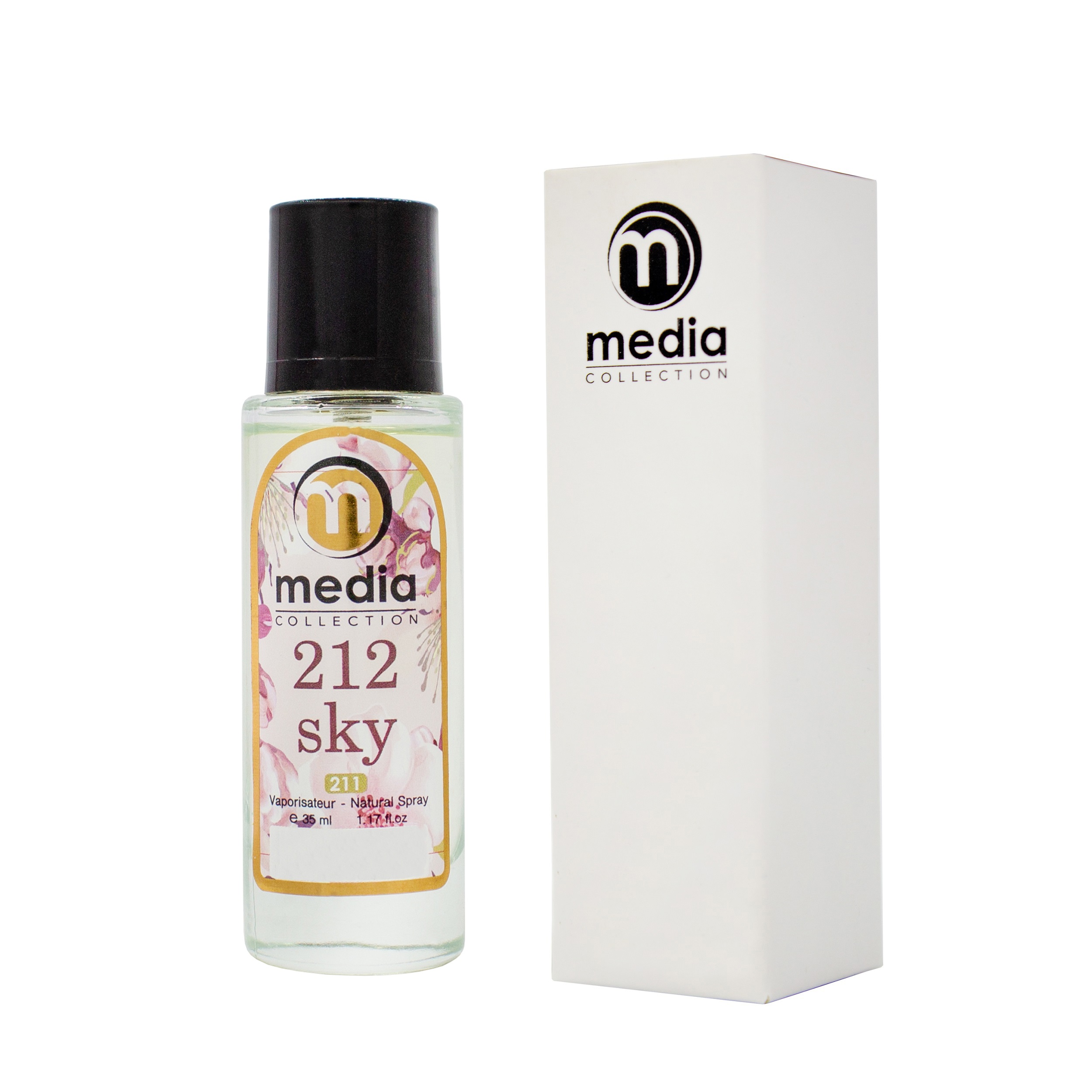 عطر جیبی زنانه مدیا مدل 212 sky حجم 35 میلی لیتر