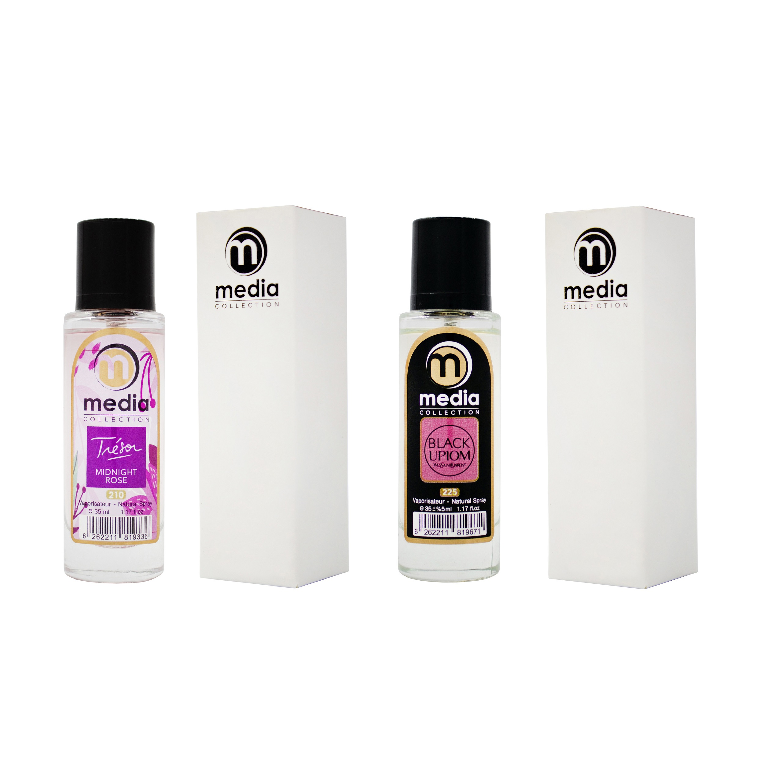 عطر جیبی زنانه مدیا مدل black opiom حجم 35 میلی لیتر به همراه عطر جیبی زنانه مدیا مدل midnight rose حجم 35 میلی لیتر