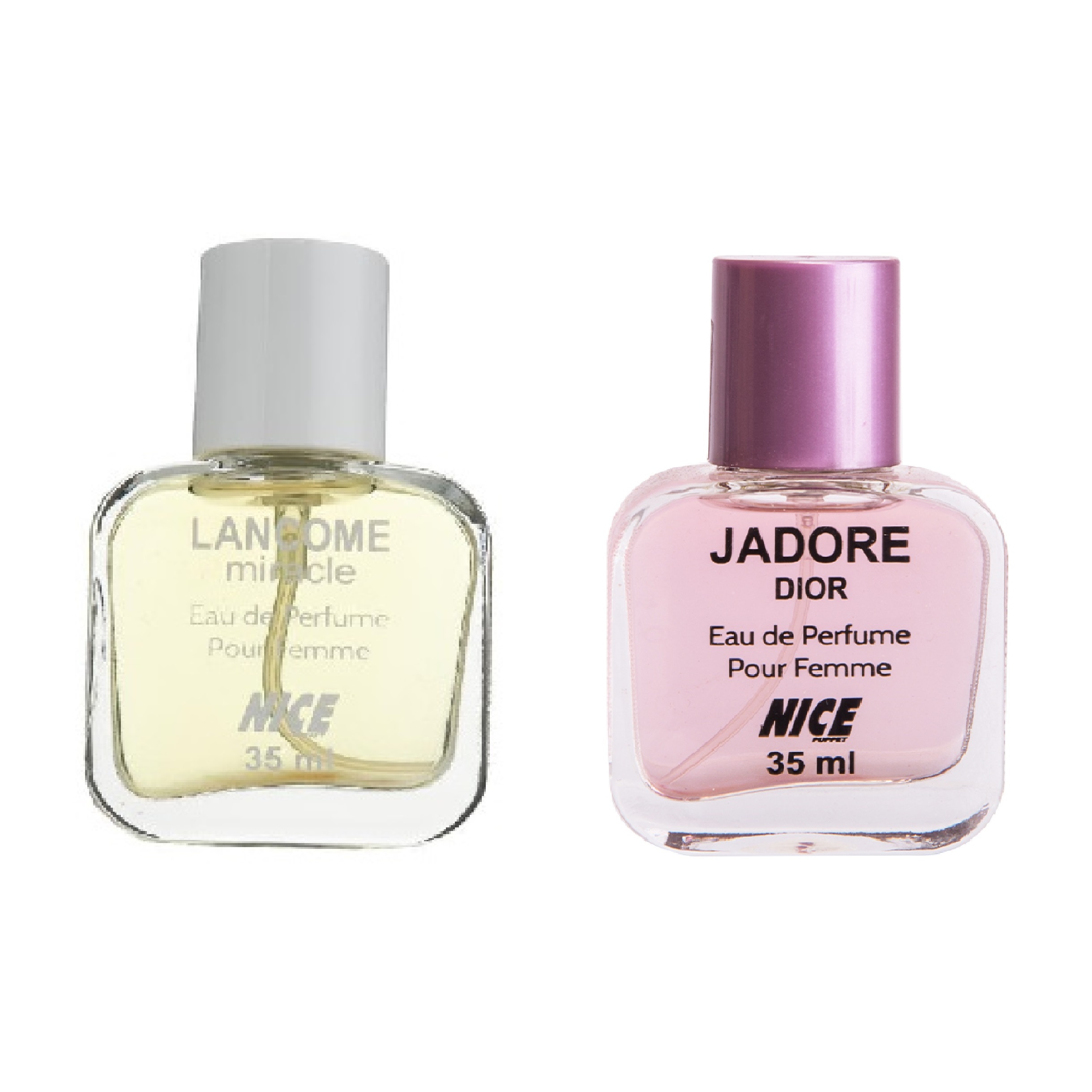 عطر جیبی زنانه نایس پاپت مدل jador dior حجم 35 میلی لیتر به همراه عطر جیبی زنانه نایس پاپت مدل lancome miracle