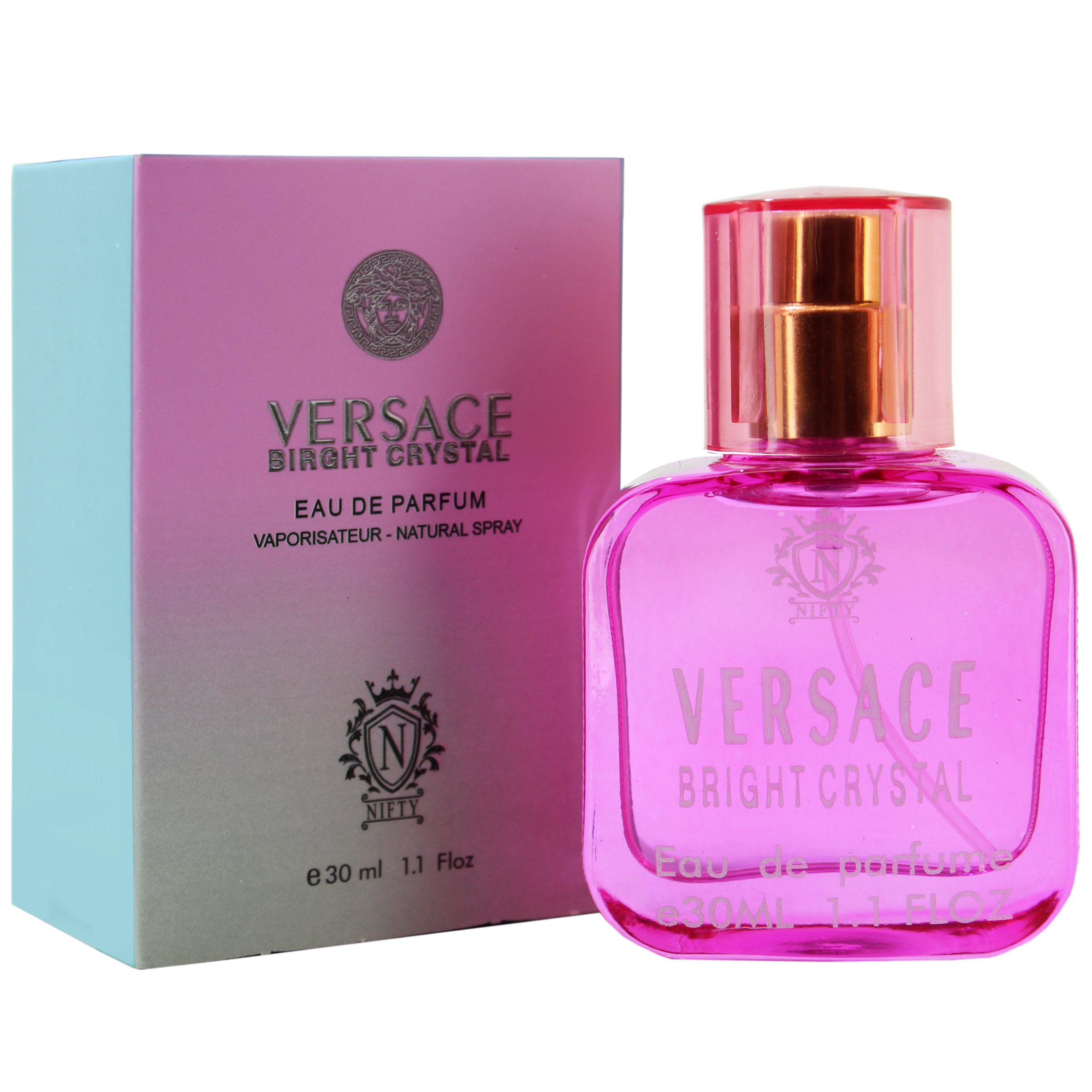 عطر جیبی زنانه نیفتی مدل ورساچ برایت کریستال حجم 30 میلی لیتر