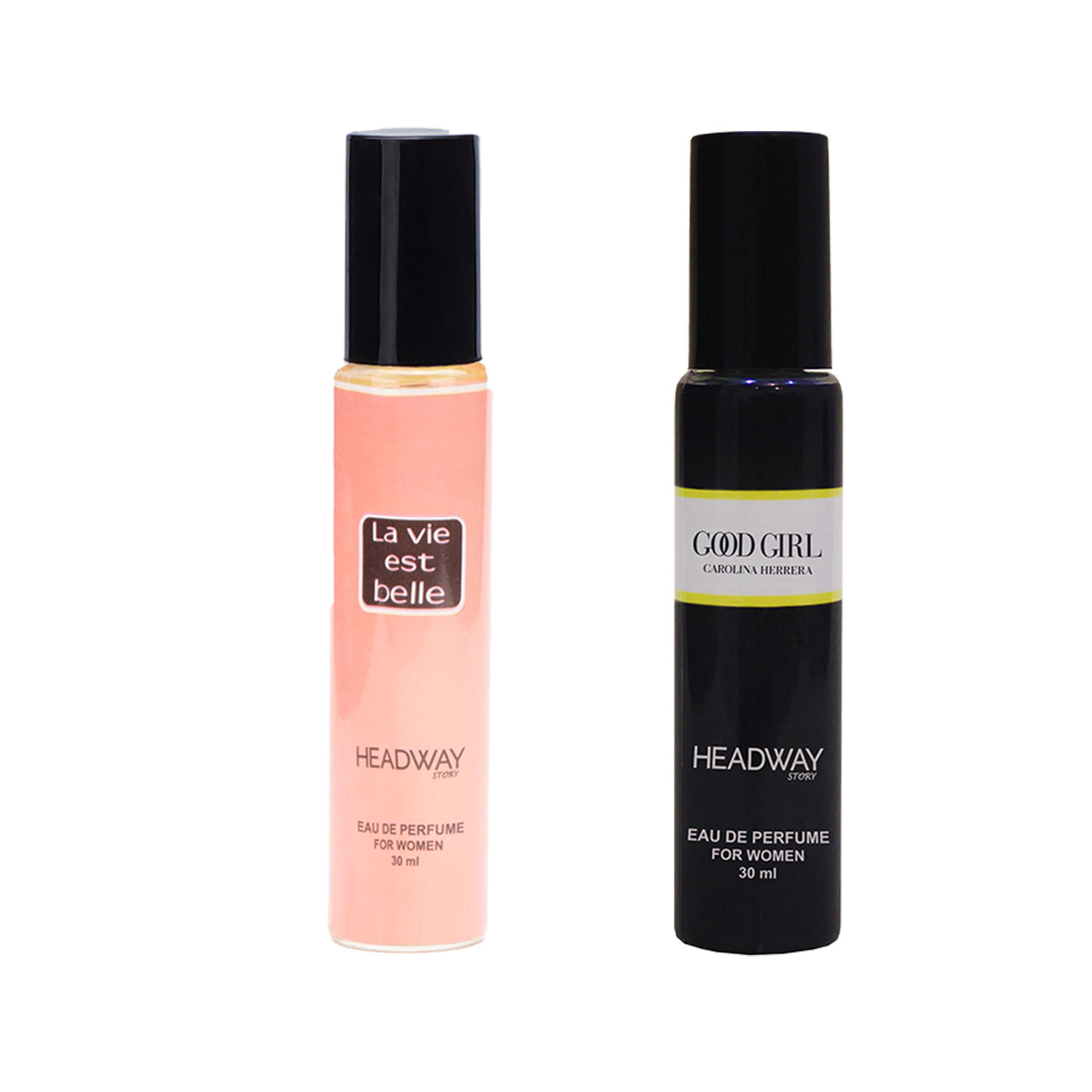 عطر جیبی زنانه هدوی استوری مدل گود گرل و لانکوم لاویه بل حجم 30 میلی لیتر مجموعه 2 عددی