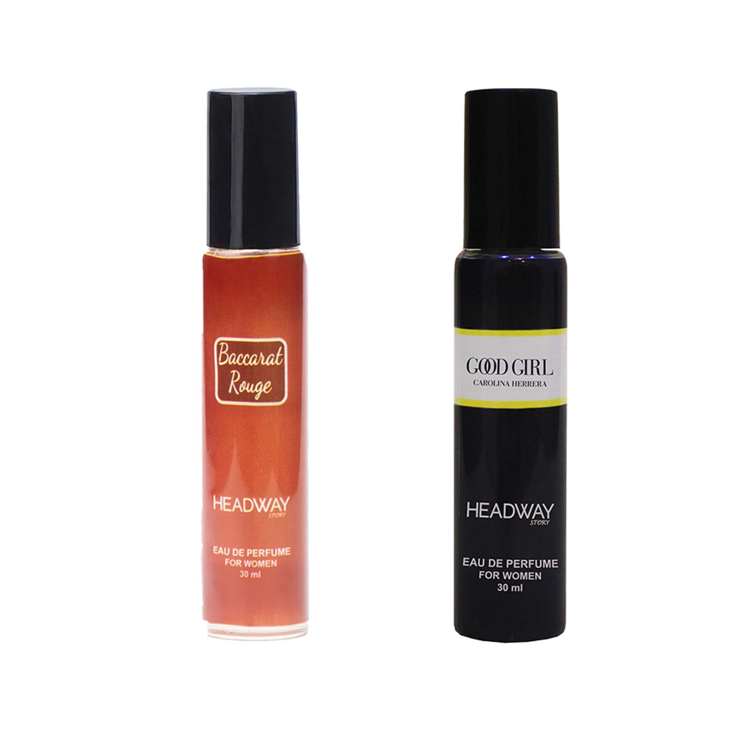 عطر جیبی زنانه هدوی استوری مدل گود گرل و کورکجان باکارات رژ حجم 30 میلی لیتر مجموعه 2 عددی