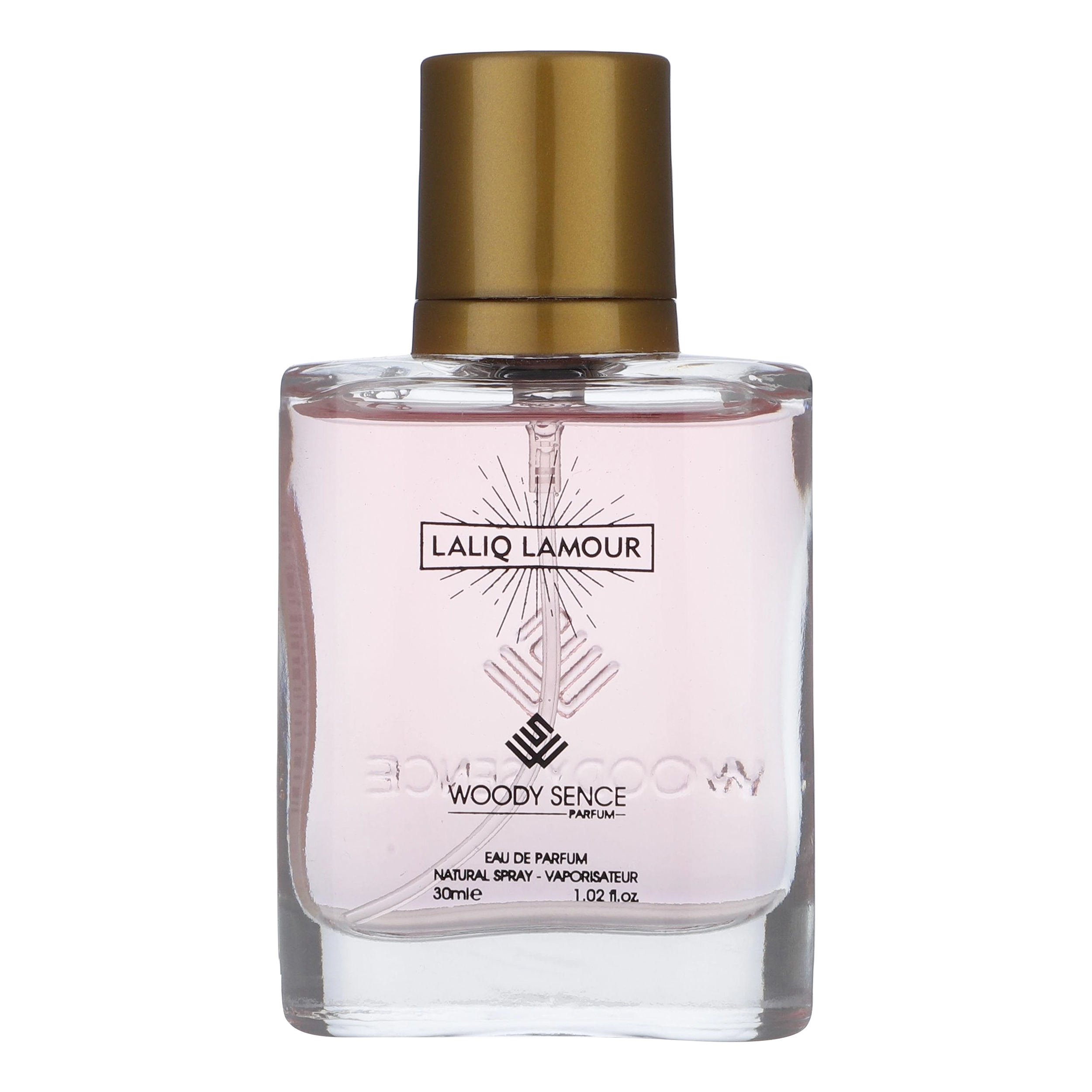 عطر جیبی زنانه وودی سنس مدل laliq lamour حجم 30 میلی‌لیتر