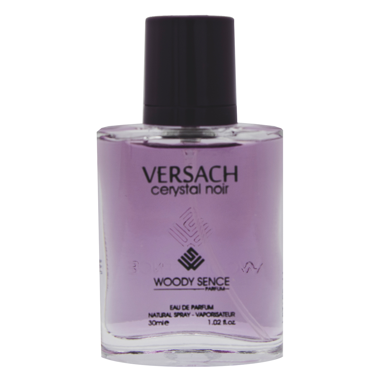 عطر جیبی زنانه وودی سنس مدل versace crystal noir حجم 30 میلی لیتر