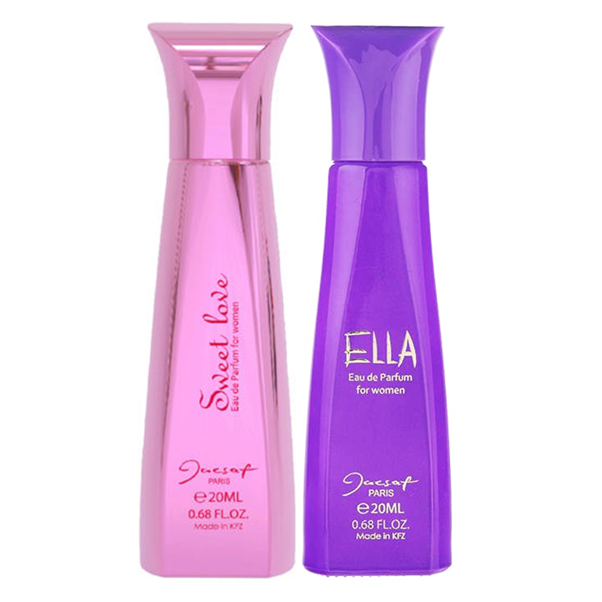 عطر جیبی زنانه ژک ساف مدل sweet love حجم 20 میلی لیتر به همراه عطر جیبی زنانه ژک ساف مدل ella حجم 20 میلی لیتر