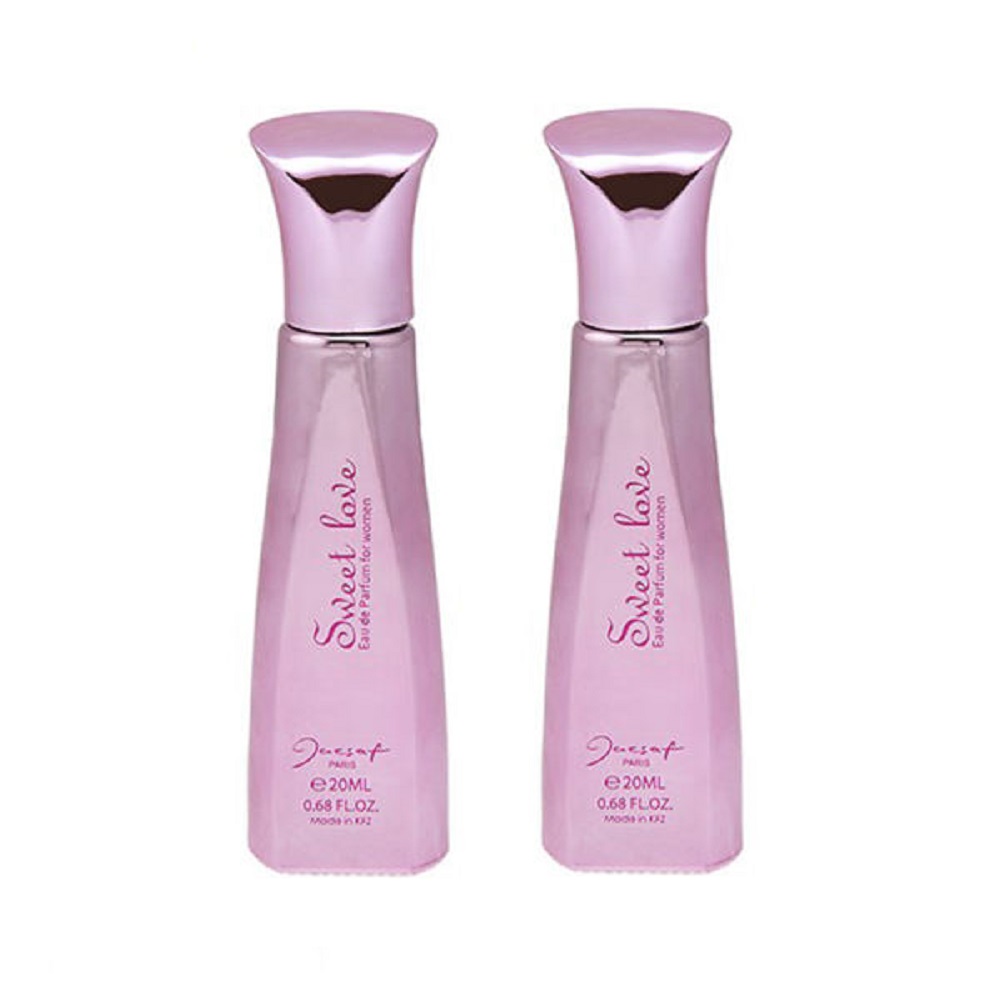 عطر جیبی زنانه ژک ساف مدل sweet love حجم 22 میلی لیتر بسته 2 عددی