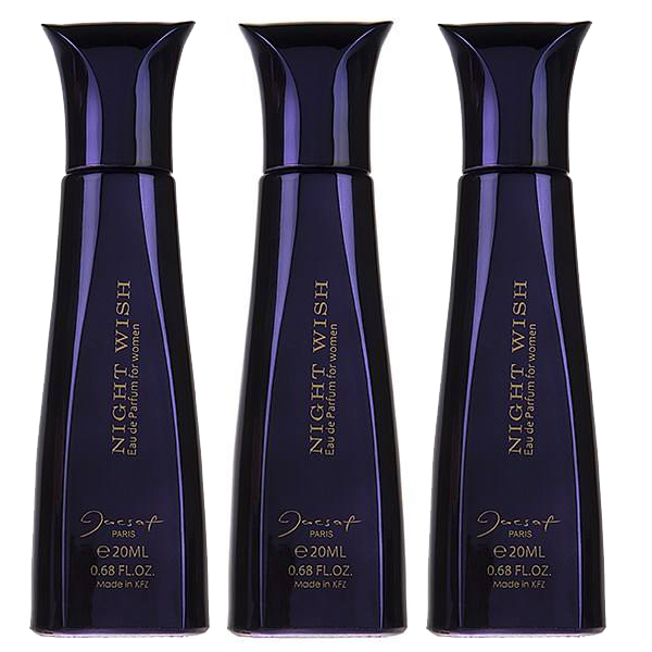 عطر جیبی زنانه ژک ساف مدل نایت ویش حجم 20 میلی لیتر بسته 3 عددی