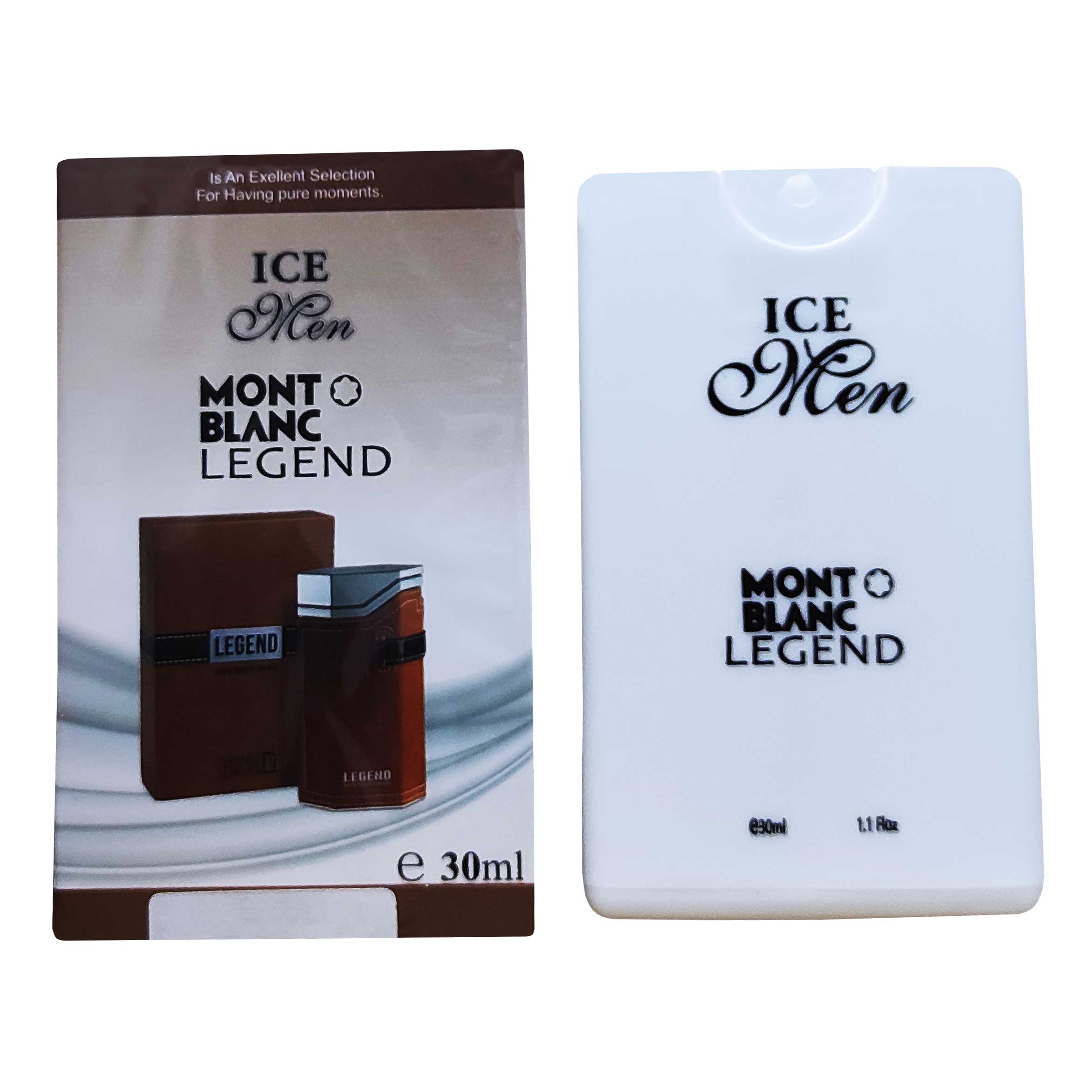 عطر جیبی مردانه آیس من مدل mont blanc legend حجم 30 میلی لیتر