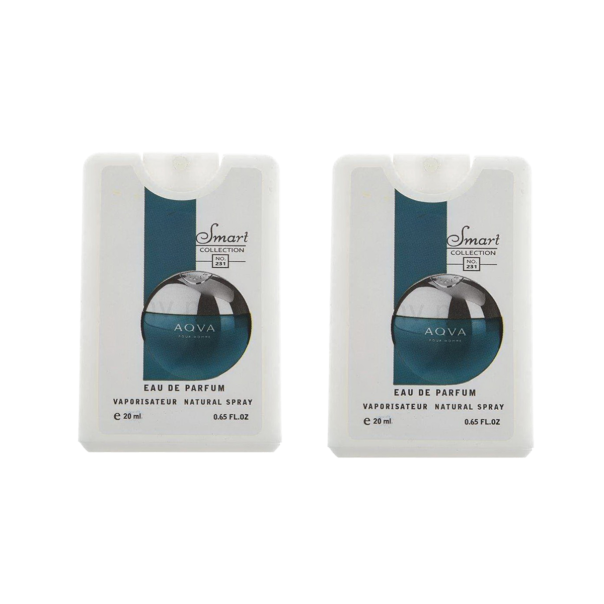 عطر جیبی مردانه اسمارت کالکشن مدل aqua حجم 20 میلی لیتر مجموعه 2 عددی