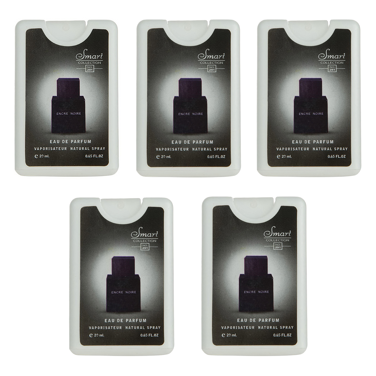 عطر جیبی مردانه اسمارت کالکشن مدل encre noire حجم 20 میلی لیتر مجموعه 5 عددی