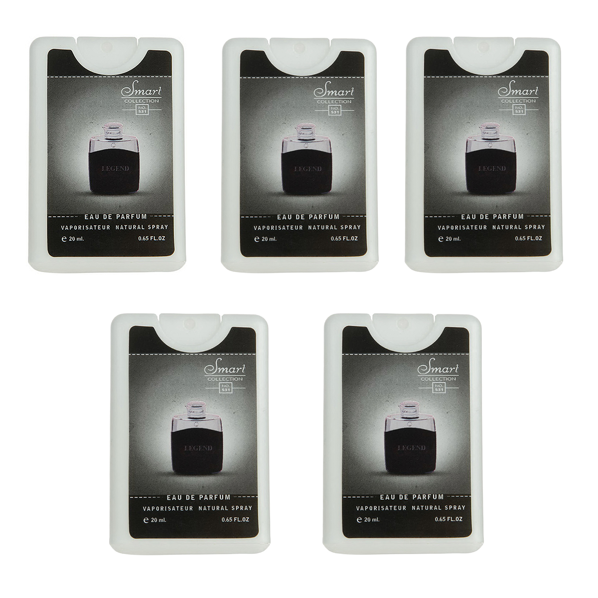 عطر جیبی مردانه اسمارت کالکشن مدل legend حجم 20 میلی لیتر مجموعه 5 عددی