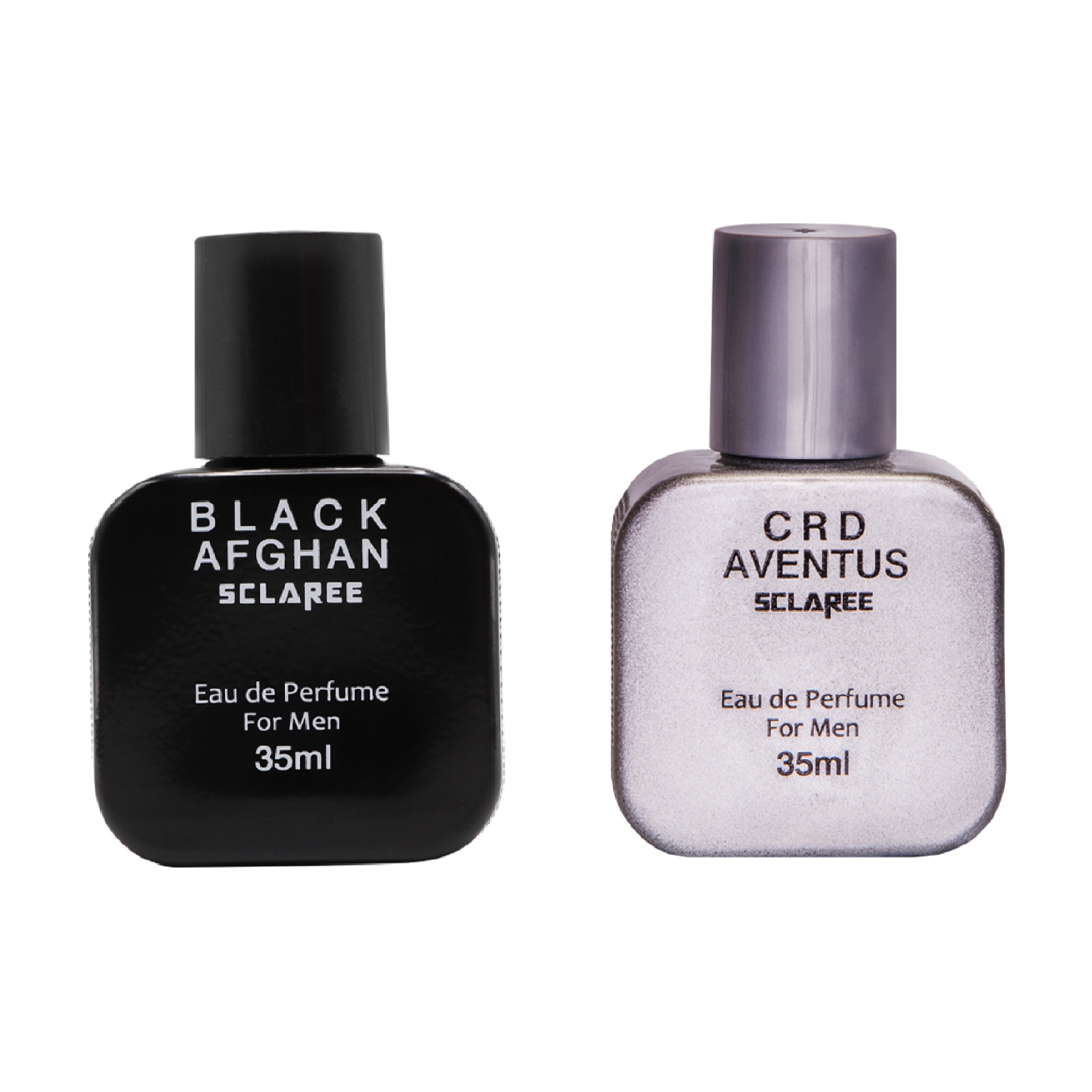 عطر جیبی مردانه اسکلاره مدل black afghan حجم 35 میلی لیتر به همراه عطر جیبی مردانه اسکلاره مدل crd aventus حجم 35 میلی لیتر