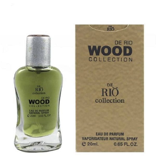 عطر جیبی مردانه ریو کالکشن مدل de rio wood brown حجم 20 میلی لیتر