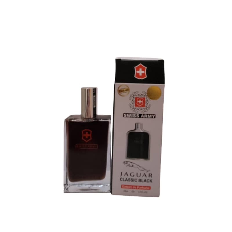 عطر جیبی مردانه سوئیس آرمی مدل jaguar classic black حجم 55 میلی لیتر