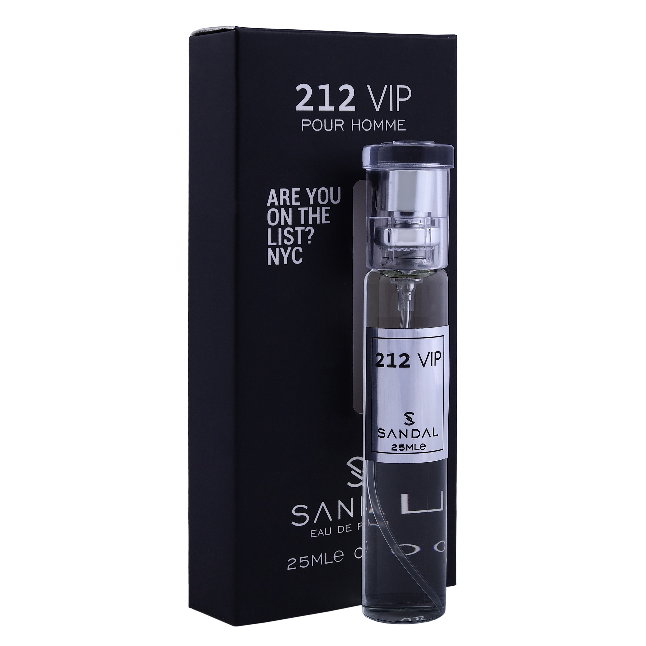 عطر جیبی مردانه صندل مدل 212 vip حجم 25 میلی لیتر