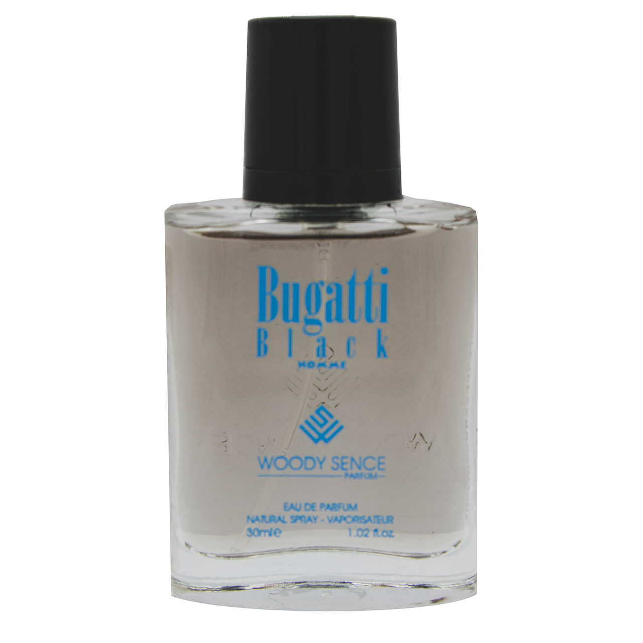 عطر جیبی مردانه وودی سنس مدل bugatti black حجم 30 میلی لیتر