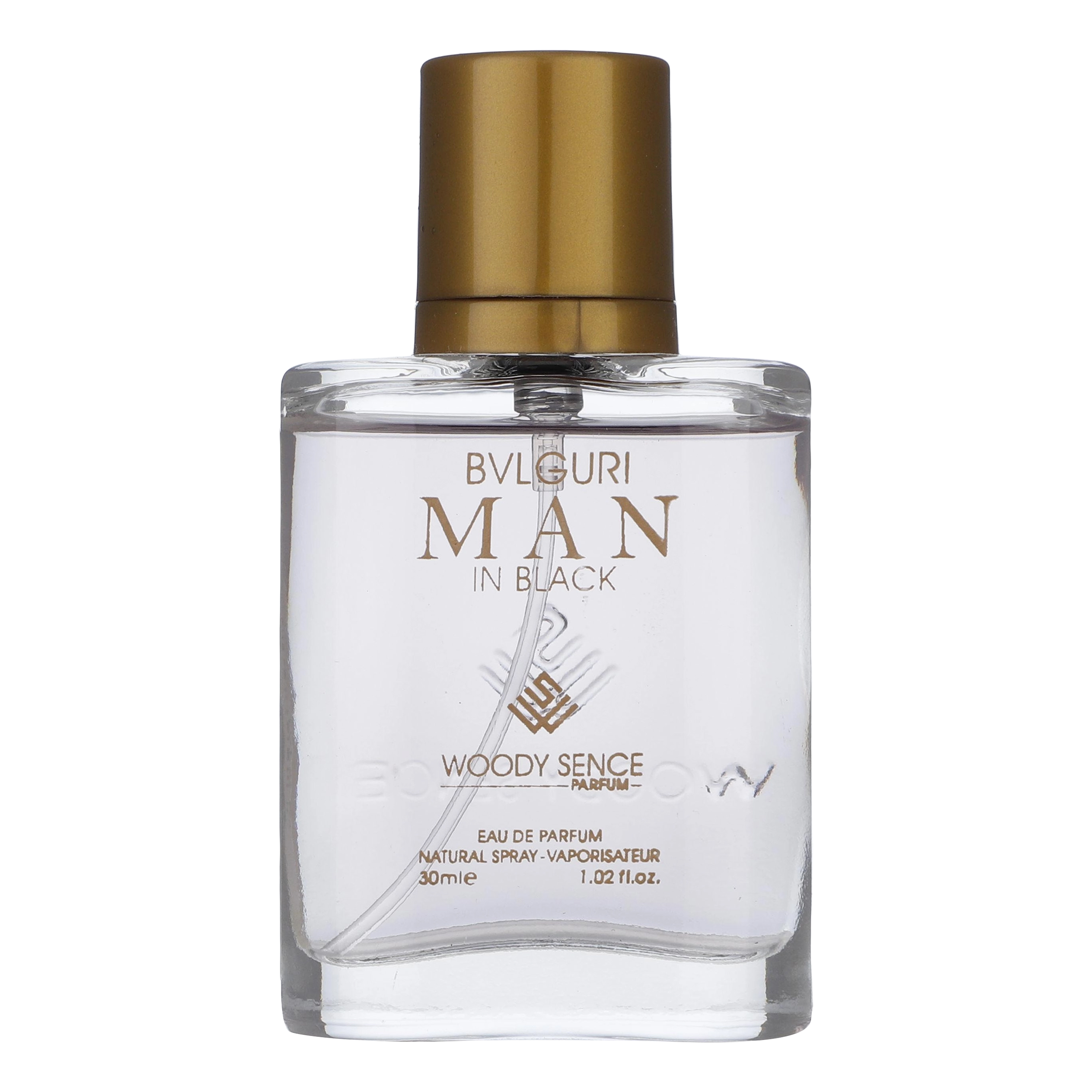 عطر جیبی مردانه وودی سنس مدل man in black حجم 30 میلی لیتر