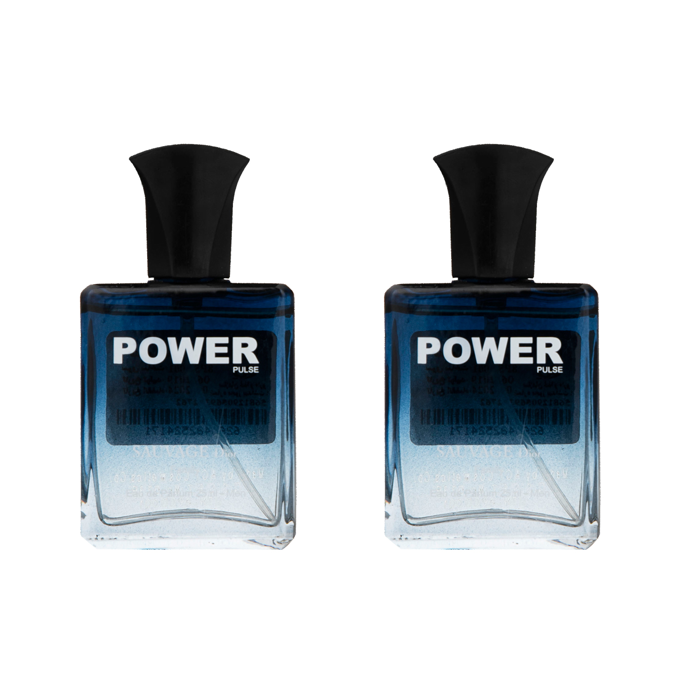 عطر جیبی مردانه پاور پالس مدل sauvage dior حجم 25 میلی لیتر بسته 2 عددی