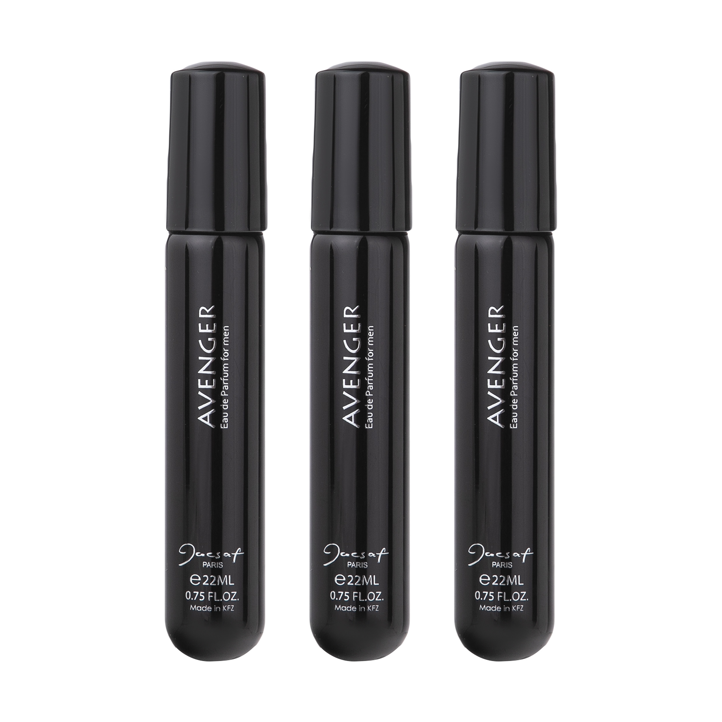 عطر جیبی مردانه ژک ساف مدل avenger حجم 22 میلی لیتر بسته 3 عددی