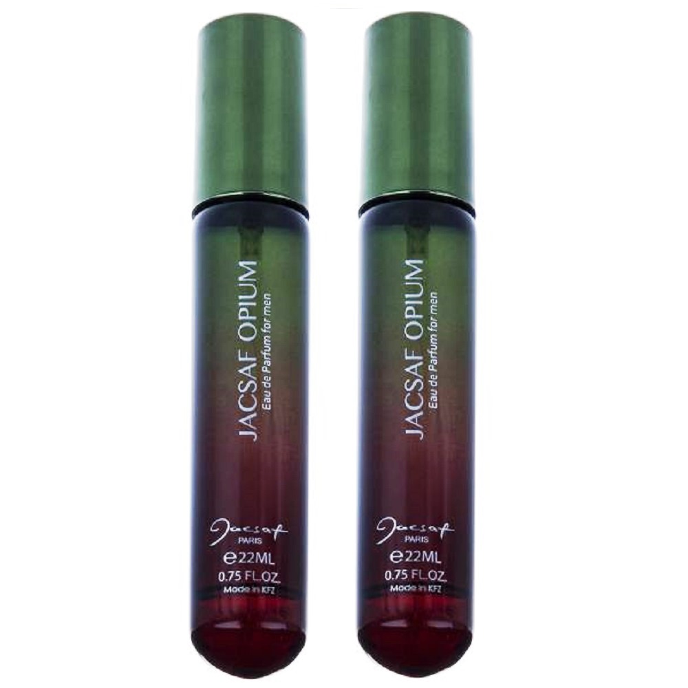 عطر جیبی مردانه ژک ساف مدل opium حجم 22 میلی لیتر بسته 2 عددی