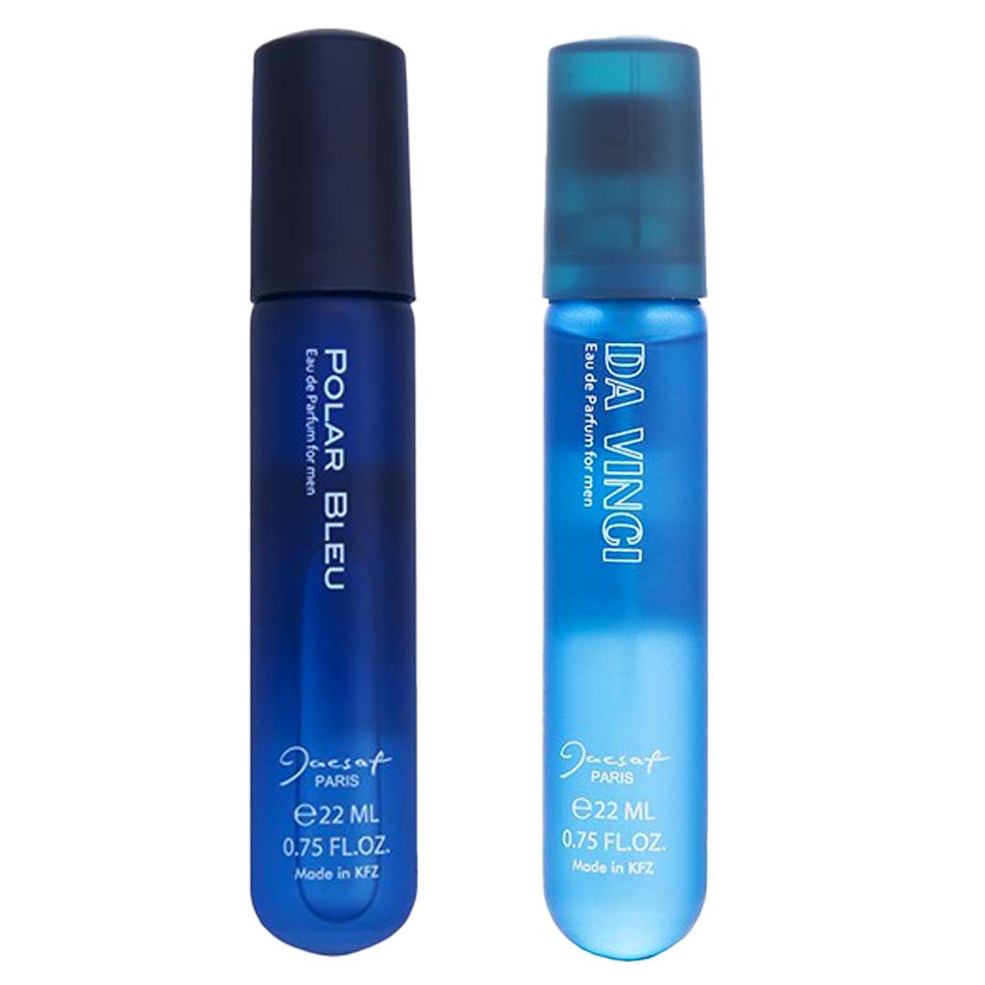 عطر جیبی مردانه ژک ساف مدل داوینچی حجم 22 میلی لیتر به همراه عطر جیبی مردانه ژک ساف مدل polar bleu