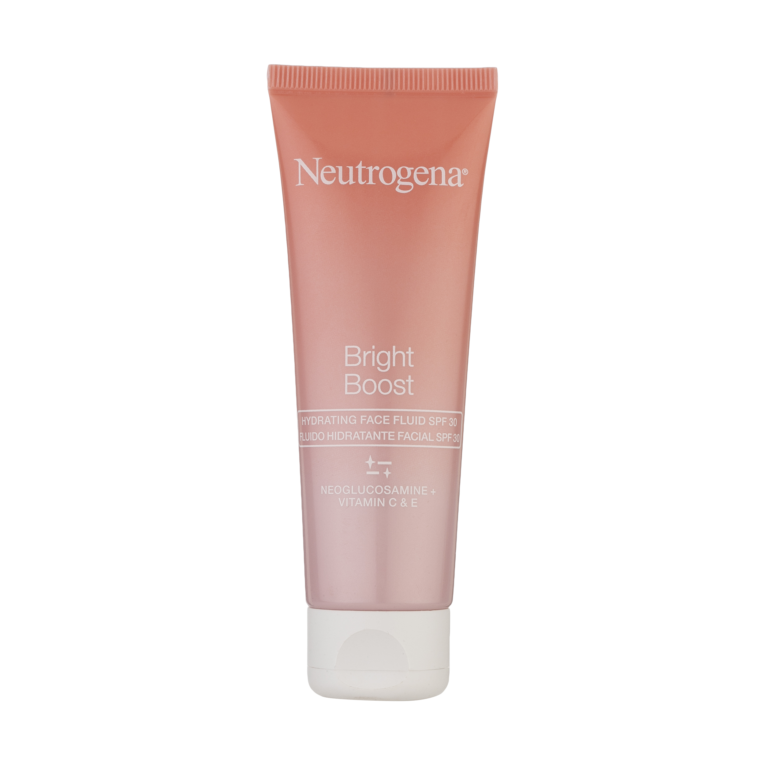 فلوئید ضد آفتاب بی رنگ نوتروژینا spf30 مدل bright boost مناسب انواع پوست حجم 50 میلی لیتر