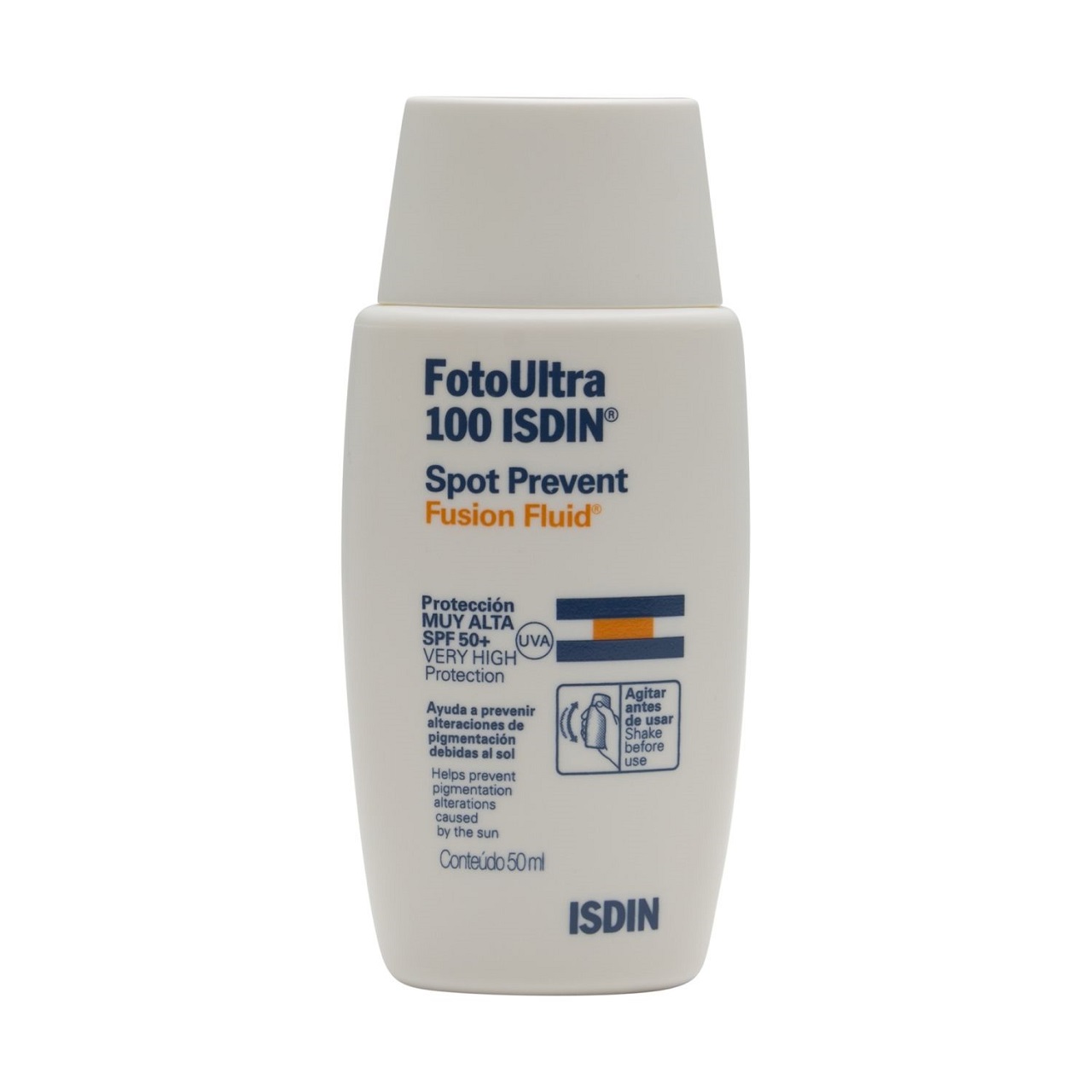 فلویید ضد آفتاب ایزدین مدل spot prevent fusion fluid spf 50 حجم 50 میلی لیتر