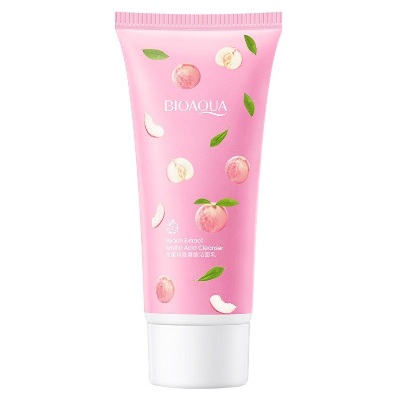 فوم شست و شو صورت بایو آکوا مدل peach وزن 250 گرم