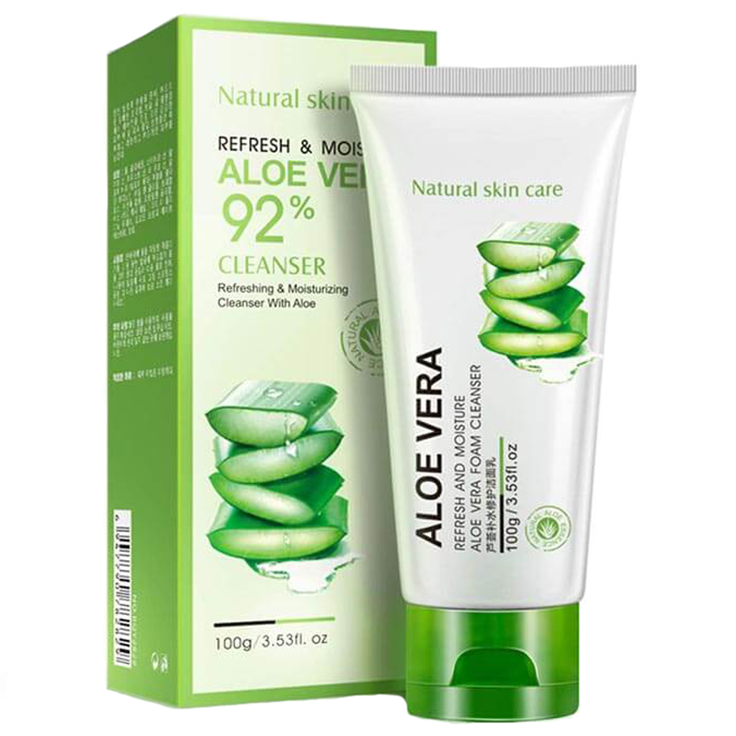 فوم شستشو صورت بایو آکوا مدل aloe vera وزن 100 گرم