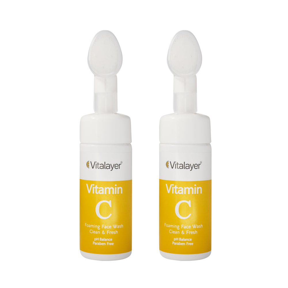 فوم شستشو صورت ویتالیر مدل vitamin c حجم 150 میلی لیتر مجموعه 2 عددی