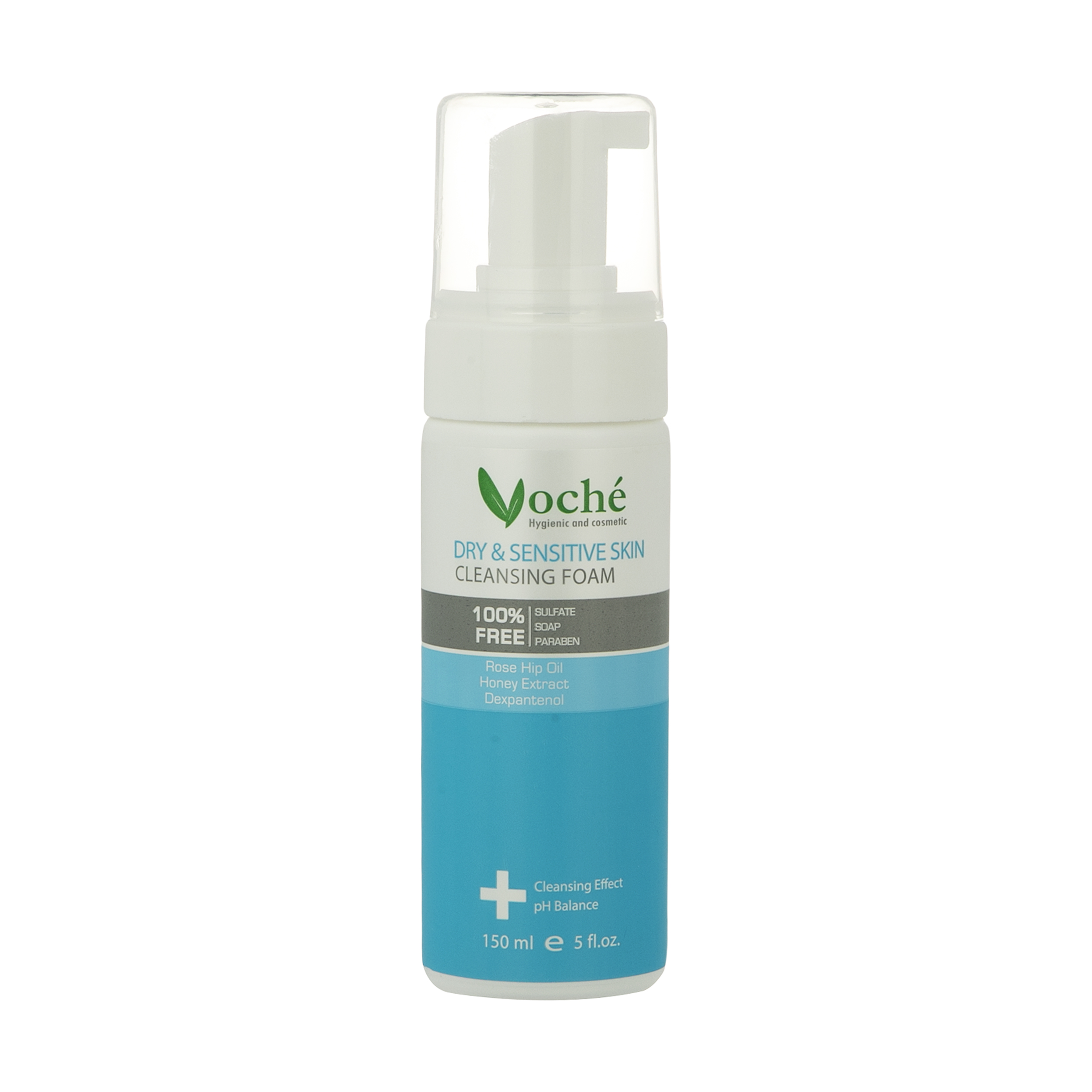 فوم شستشوی صورت وچه مدل dry and sensitive skin حجم 150 میلی لیتر