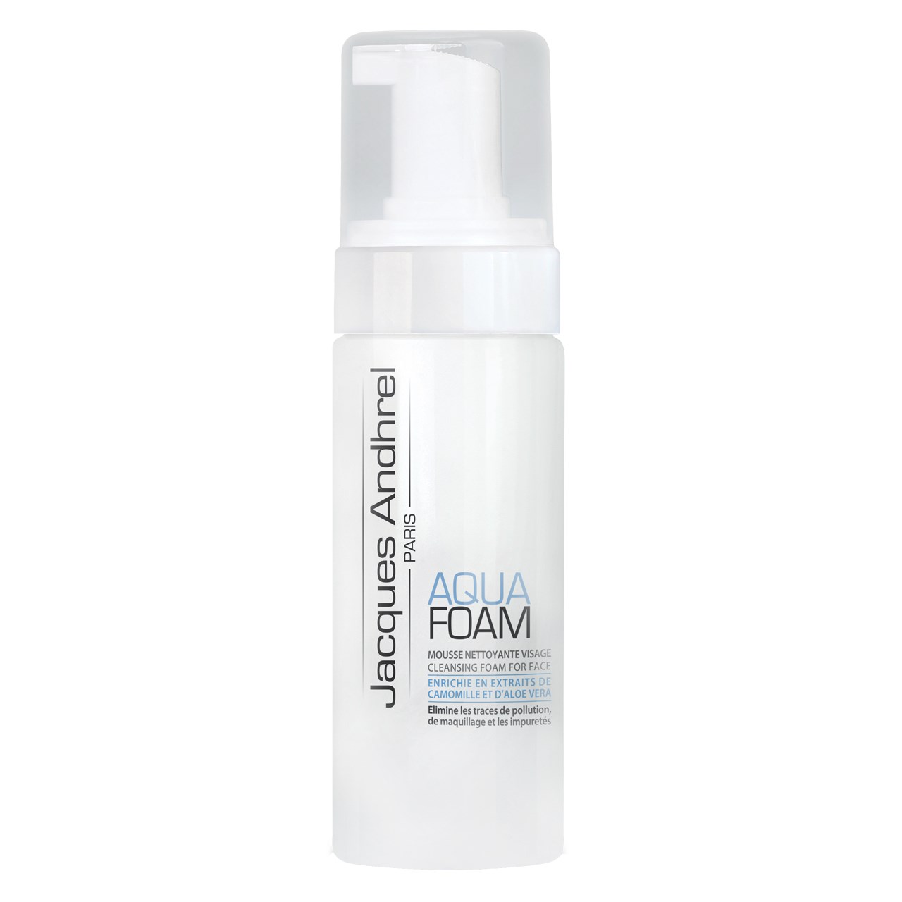 فوم شستشوی صورت ژاک آندرل پاریس مدل aqua foam حجم 150 میلی لیتر