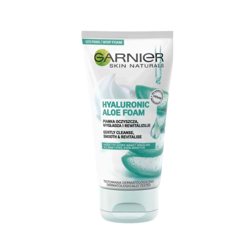 فوم شستشوی صورت گارنیه مدل hyaluronic aloe حجم 150 میلی لیتر