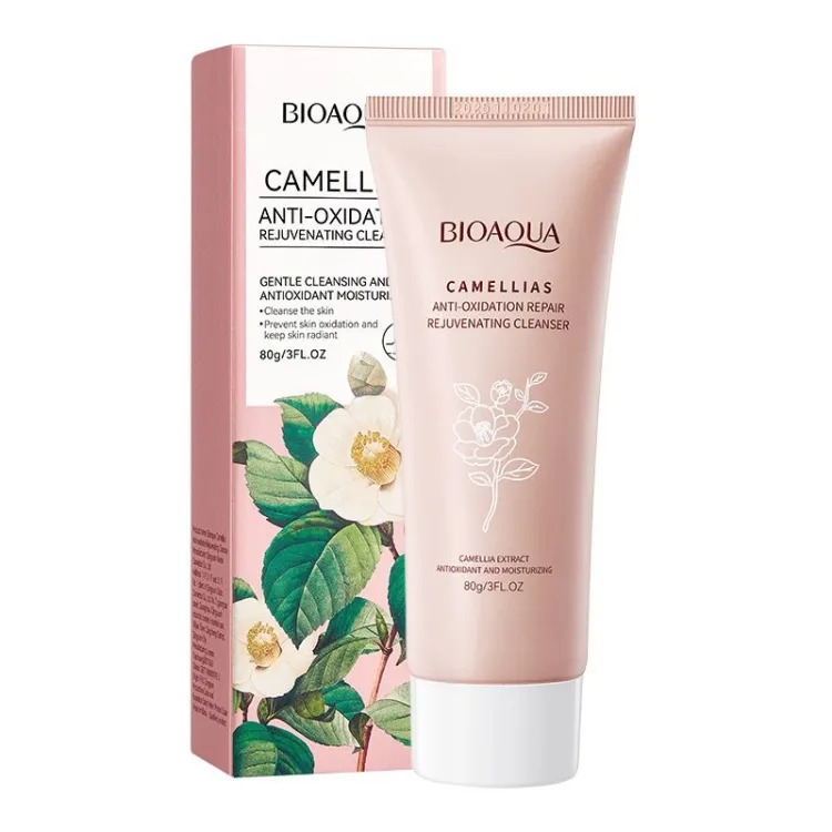 فوم پاک کننده صورت بایو آکوا مدل camellias وزن 80 گرم