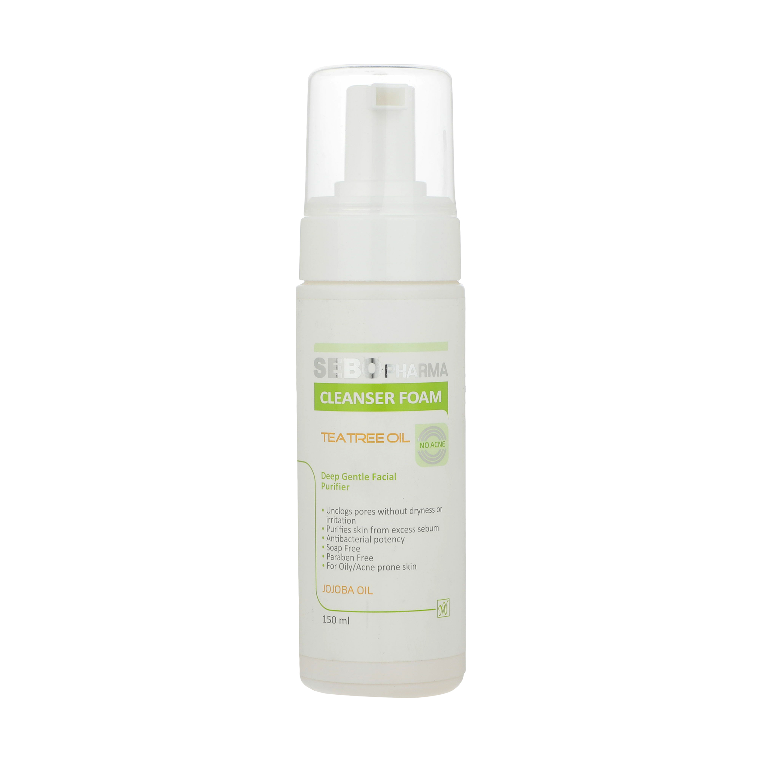 فوم پاک کننده صورت مای سری سبوفارما مدل tea tree oil حجم 150 میلی لیتر