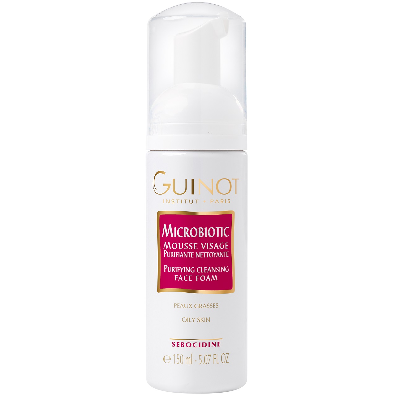 فوم پاک کننده گینو مدل microbiotic mousse حجم 150 میلی لیتر