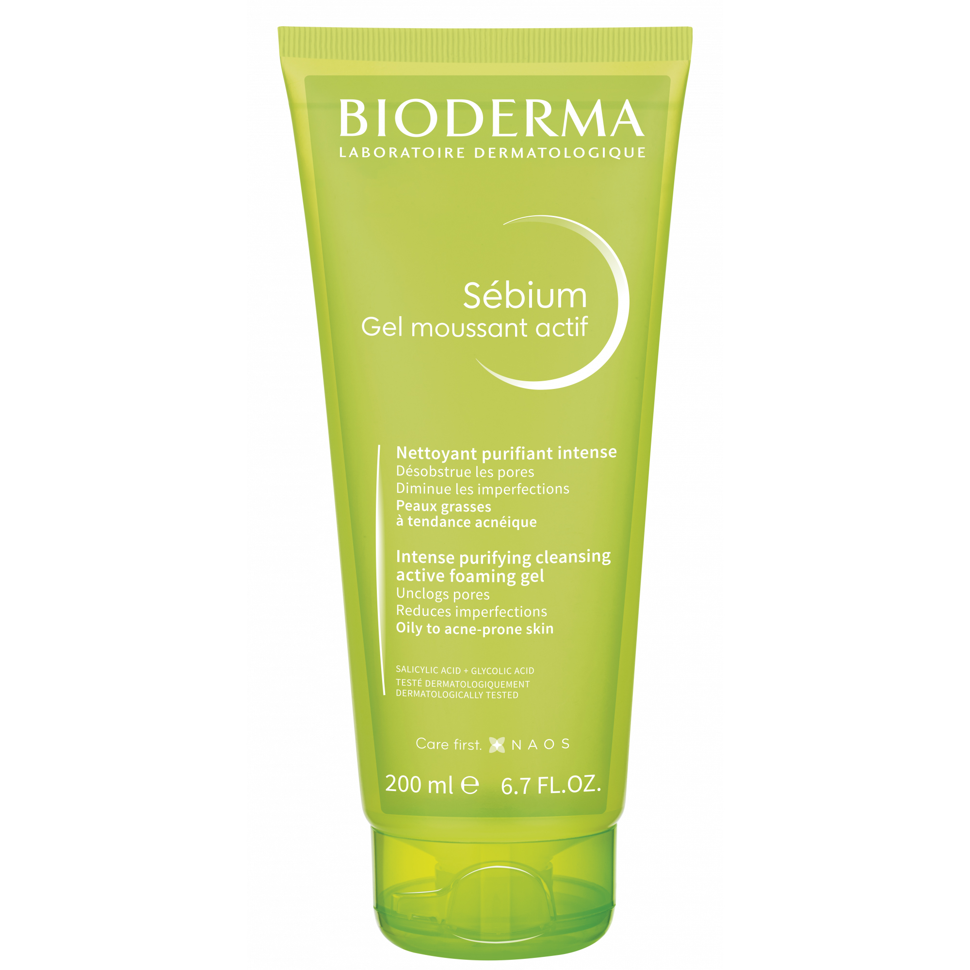 فوم ژل شستشو صورت بایودرما مدل sebium actif حجم 200 میلی لیتر