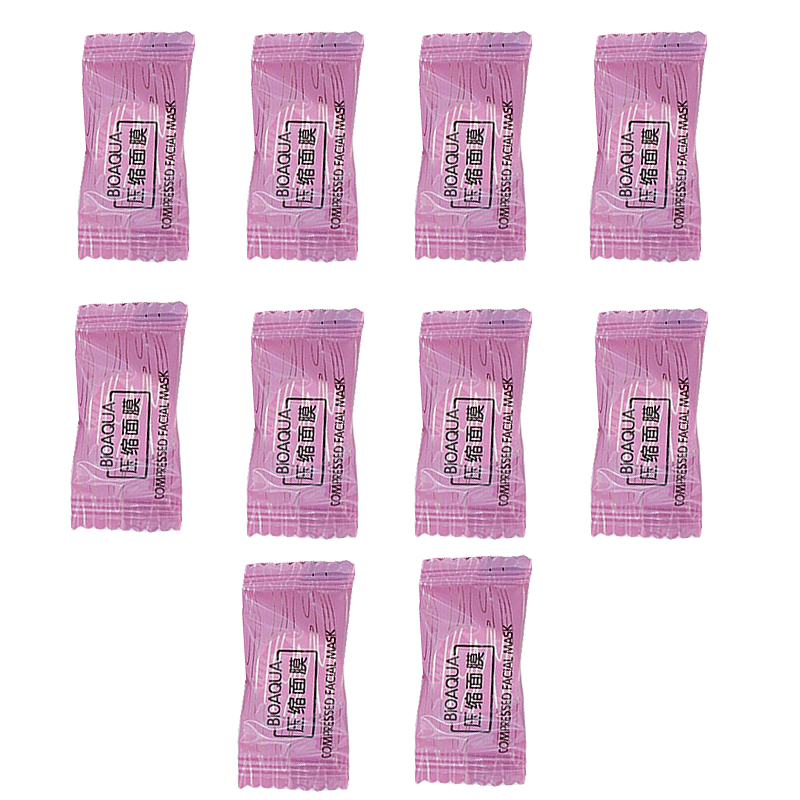 قرص ماسک ورقه ای صورت بایو آکوا مدل f002 مجموعه 10 عددی