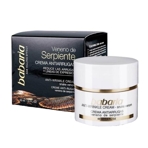 كرم ضد چروک شب باباریا مدل snake venom حجم 50 میلی لیتر