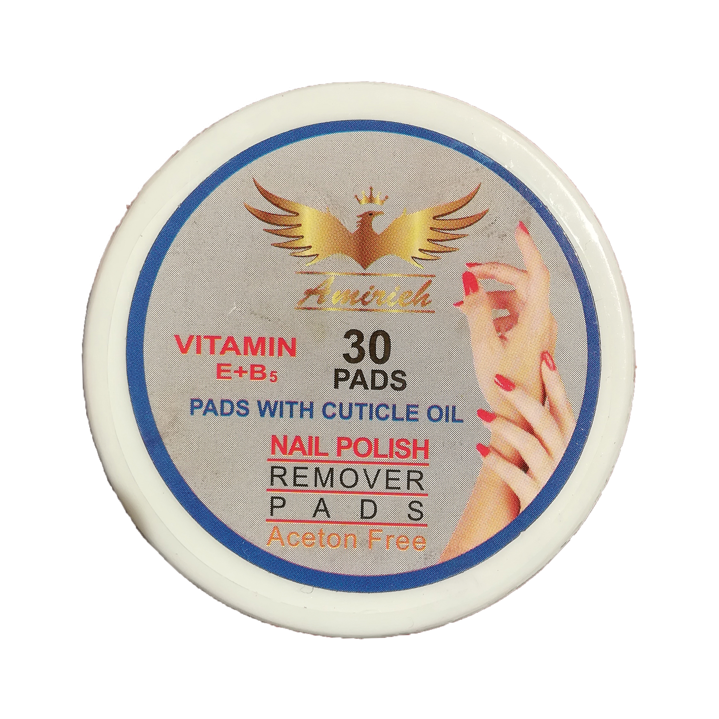 لاک پاک کن امینیه مدل aceton free خاکستری بسته 30 عددی