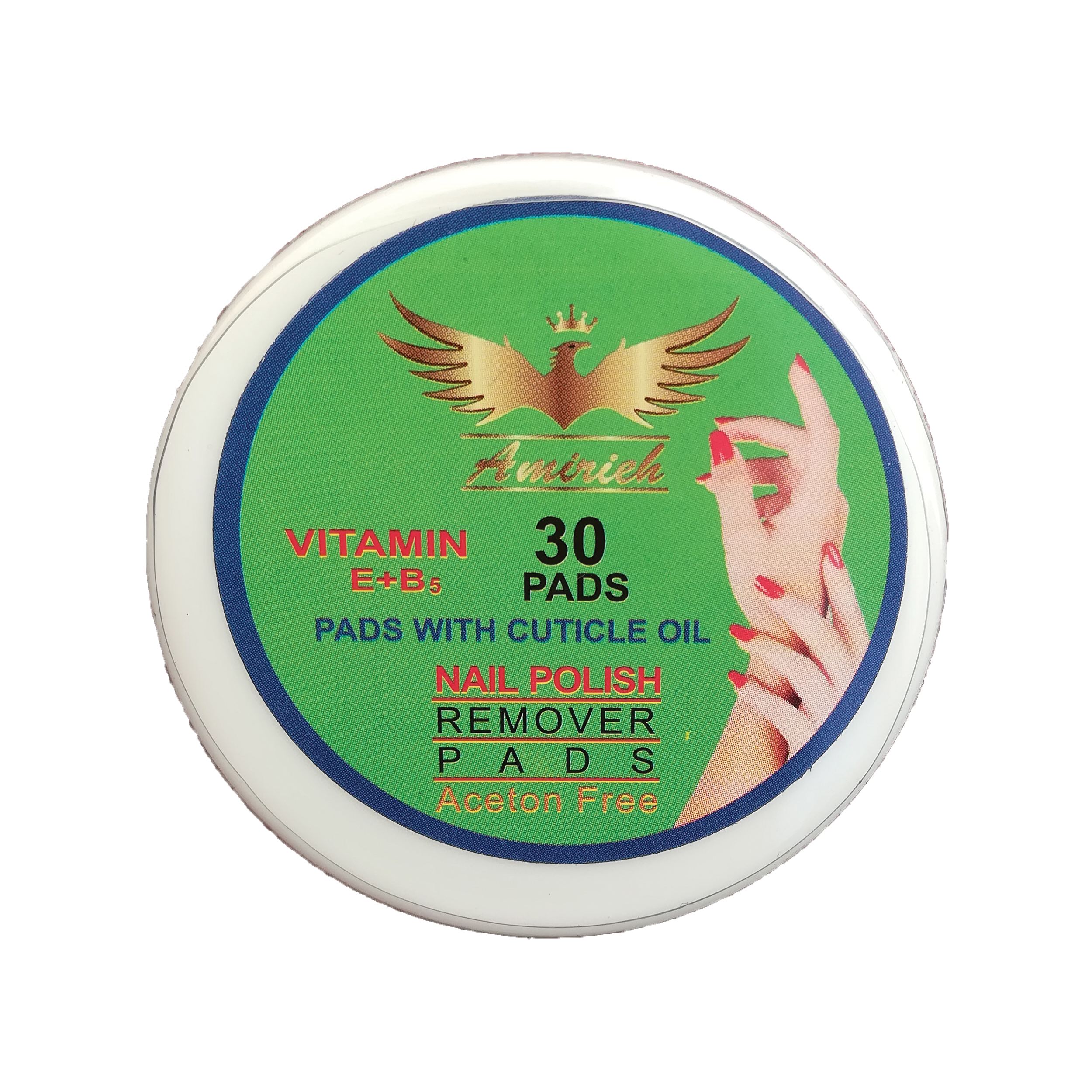 لاک پاک کن امینیه مدل aceton free سبز بسته 30 عددی