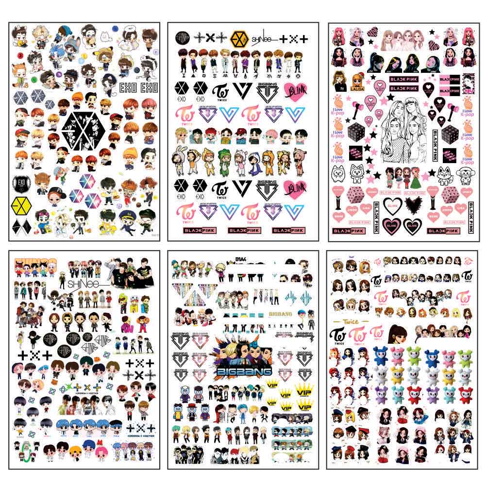 لنز ناخن طرح کی پاپ کد k pop2 662 مجموعه 6 عددی