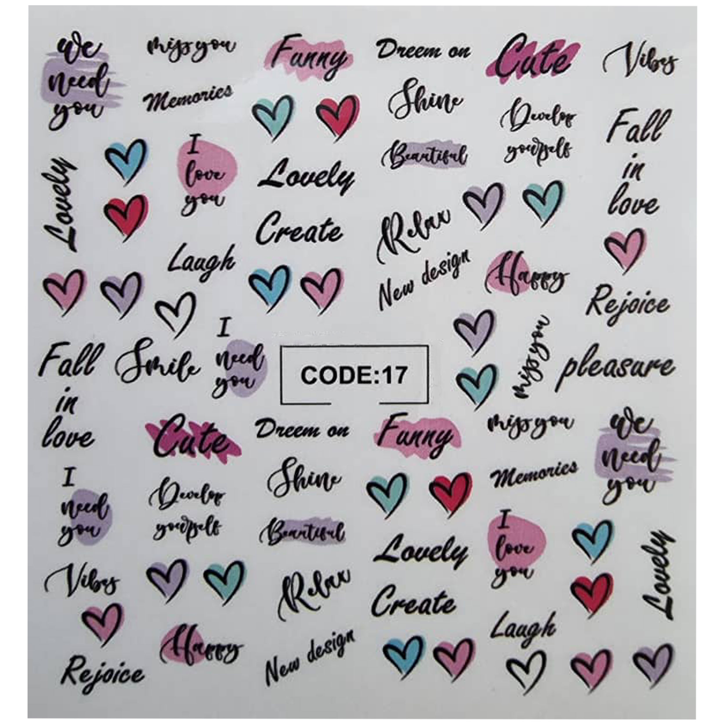 لنز ناخن مدل code17