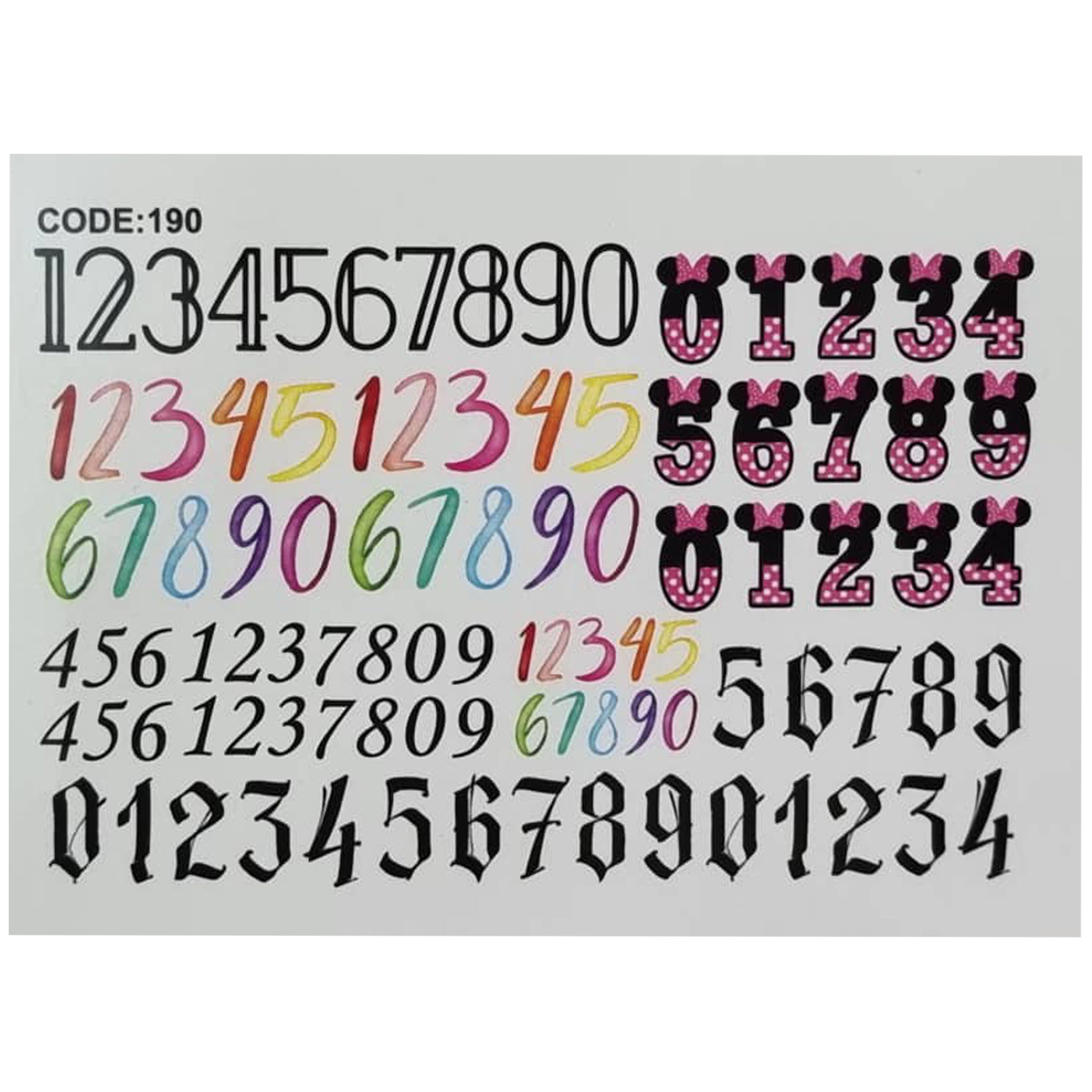 لنز ناخن مدل code190