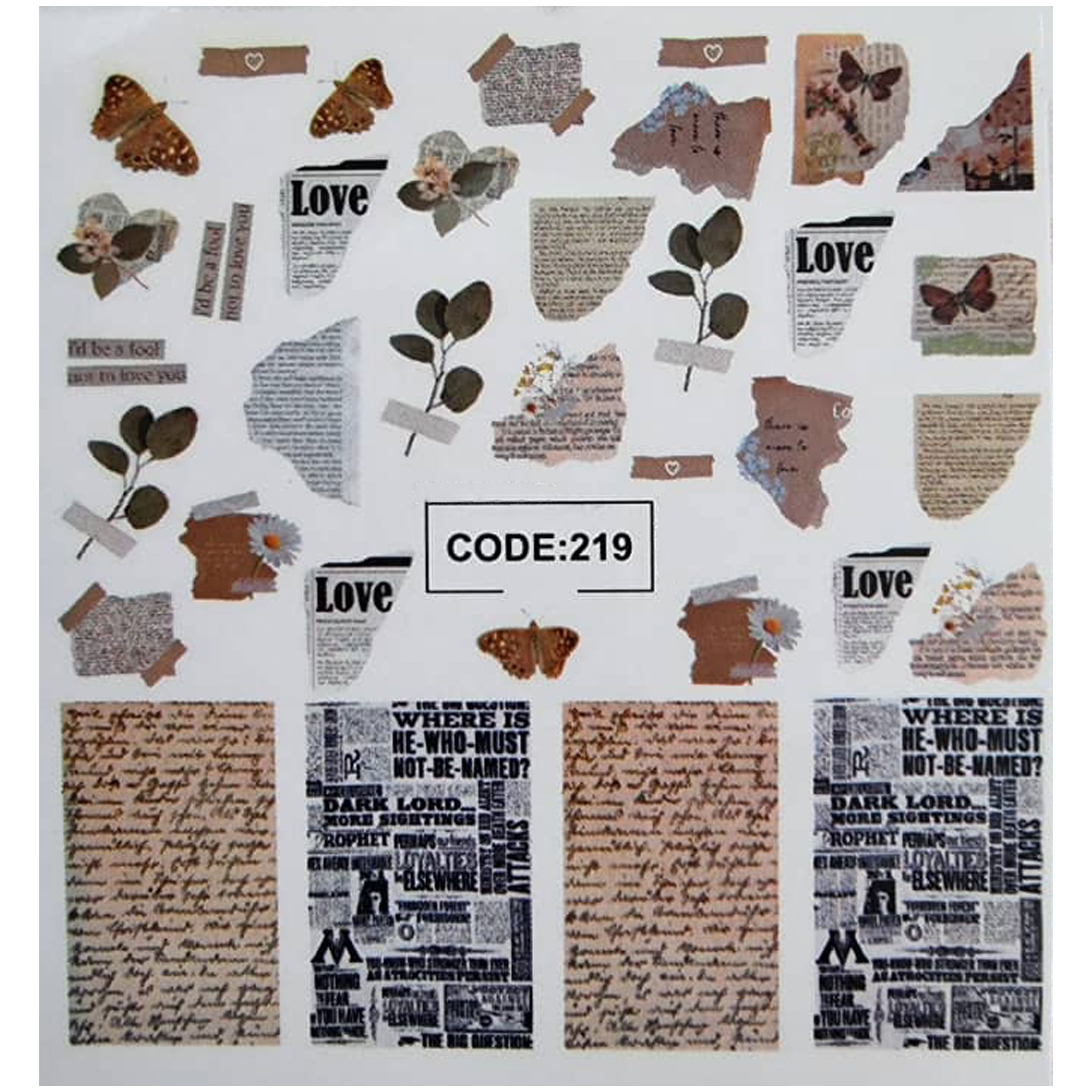 لنز ناخن مدل code219