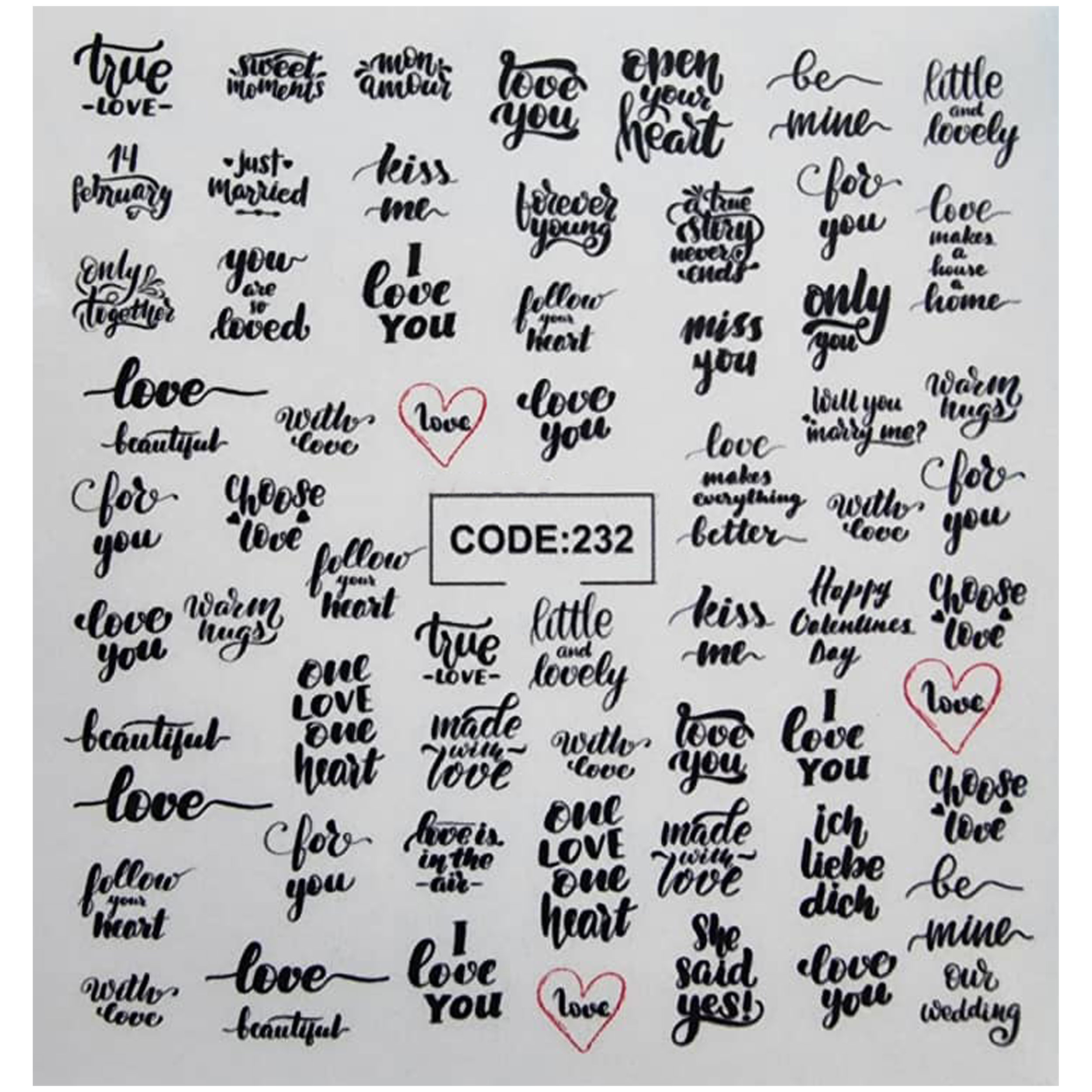 لنز ناخن مدل code232