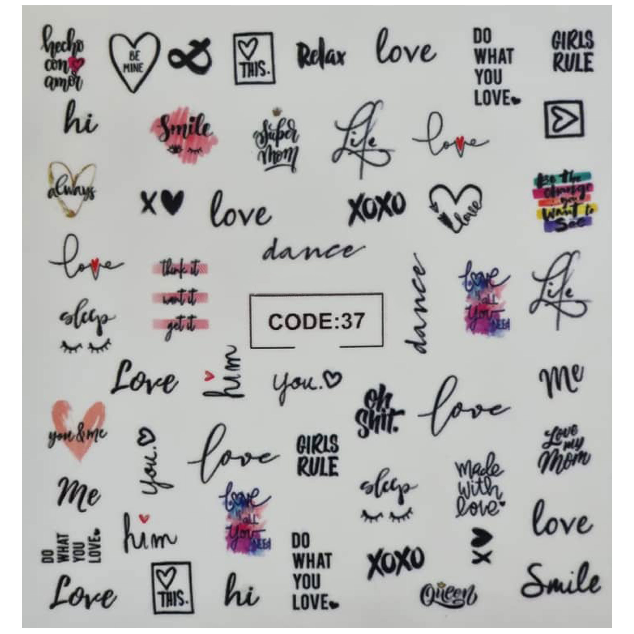 لنز ناخن مدل code37