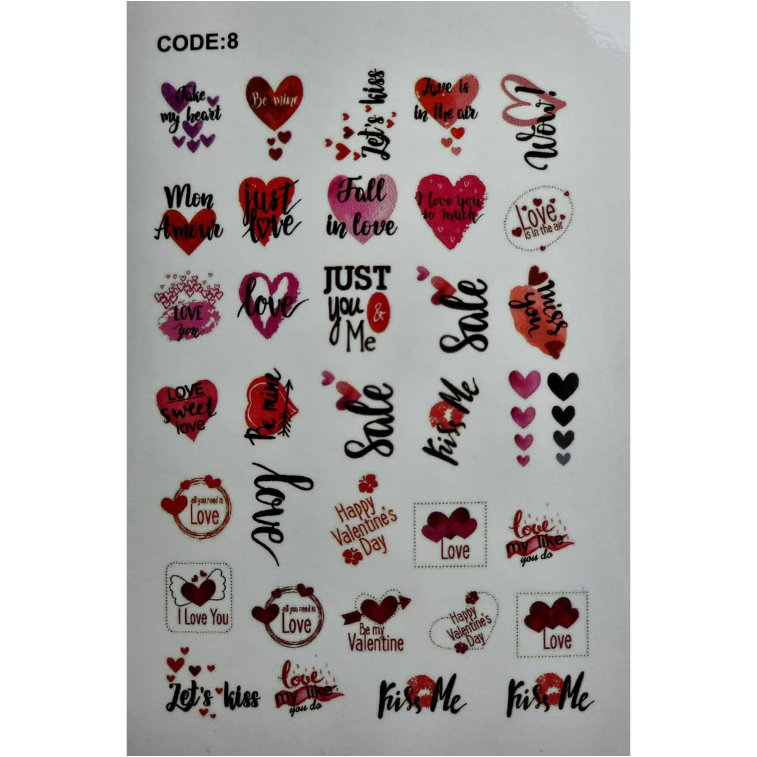 لنز ناخن مدل code8